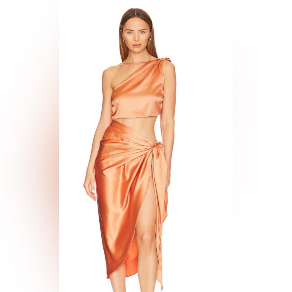 Baobab Collection Marea 2pc Set Asymmetrical Set in Orange “Luz” NWT - Picture 2 of 16